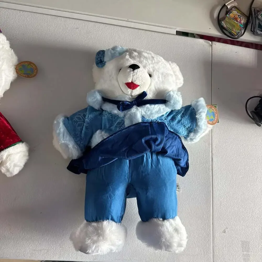 Earth Rite Save Our Earth Now White Polar Bear Plush Blue Outfit Stuffed Animal